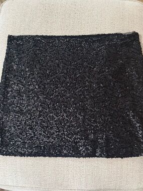 Bisou Bisou Black Sequin Mini Skirt